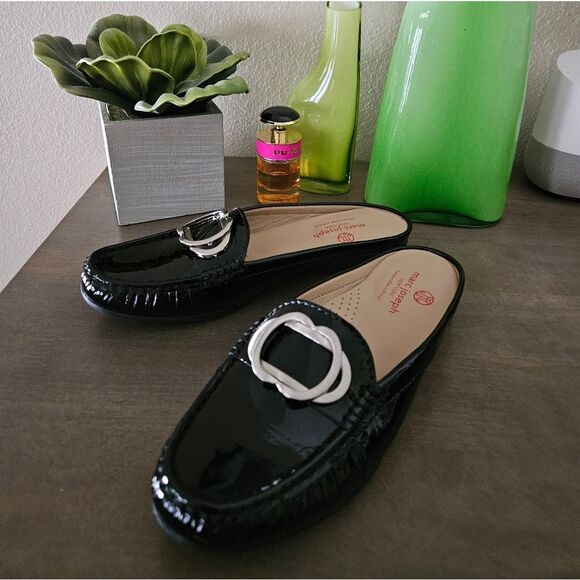 Black Designer Flat Loafers. - Picture 1 of 8